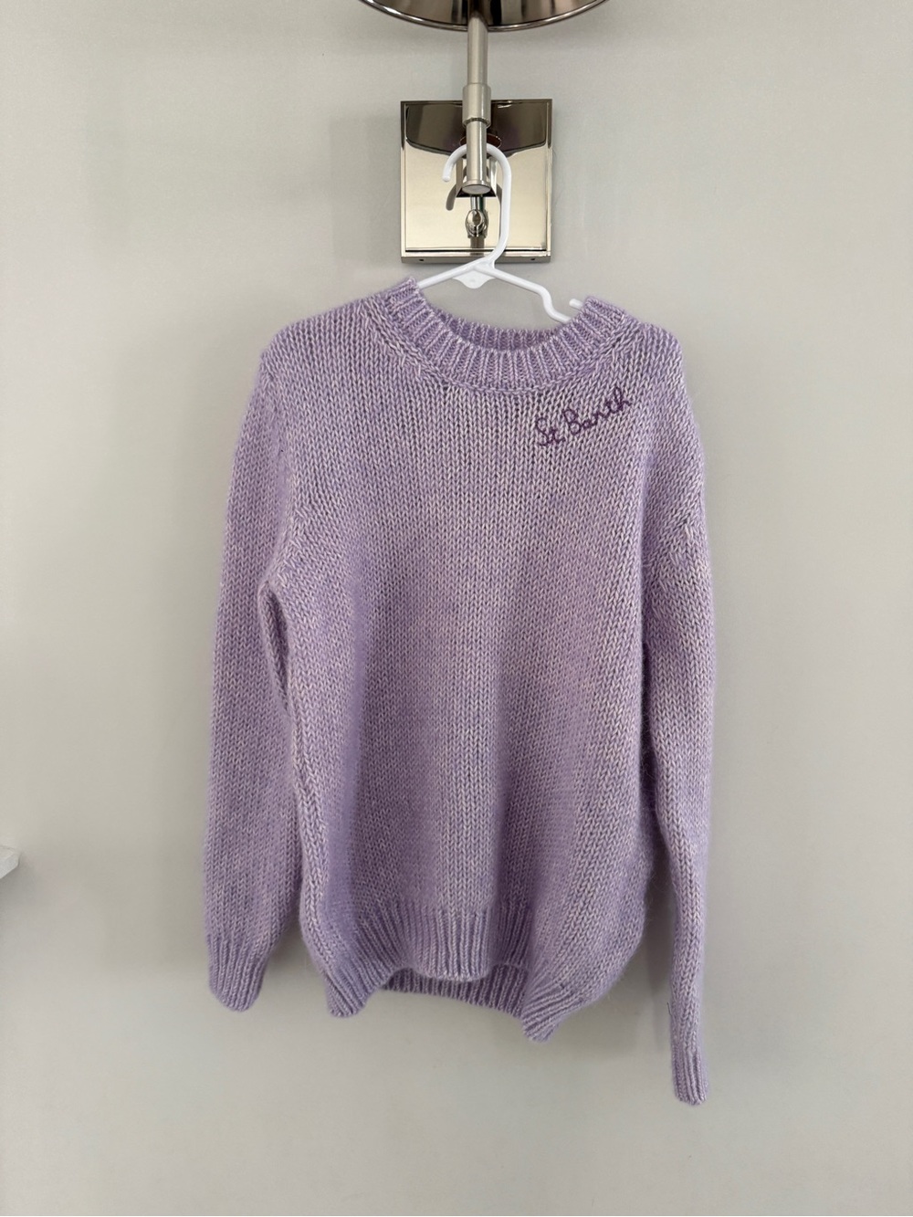 MC2 Saint Barth Lilac Knit Crewneck Sweater